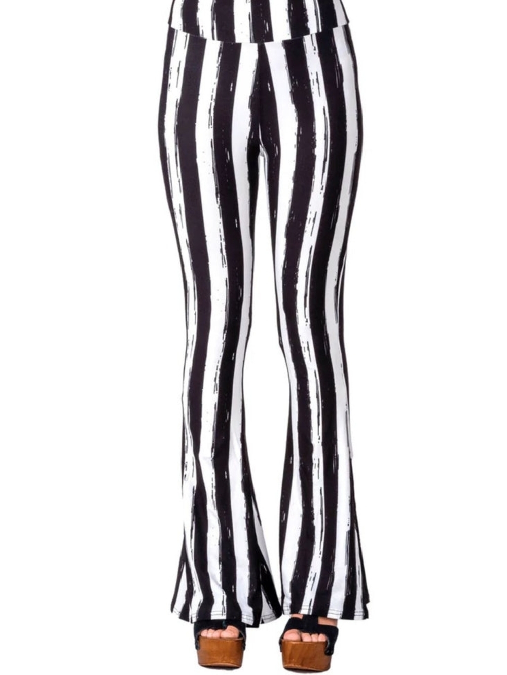NWT Too Fast Striped Flare Pants XL Gothic Beetlejuice Alt Y2K